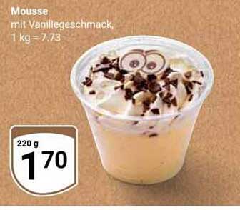 Mousse mit Vanillegeschmack, 220 g