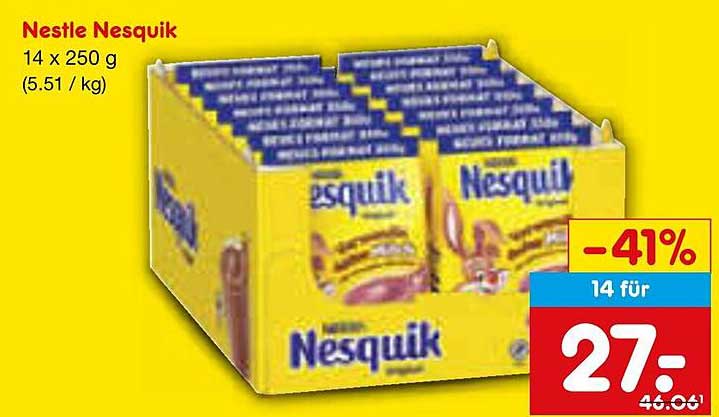 Nestle Nesquik 14 x 250 g - für nur 27 €