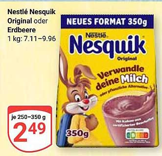 Nestlé Nesquik Original oder Erdbeere 350g
