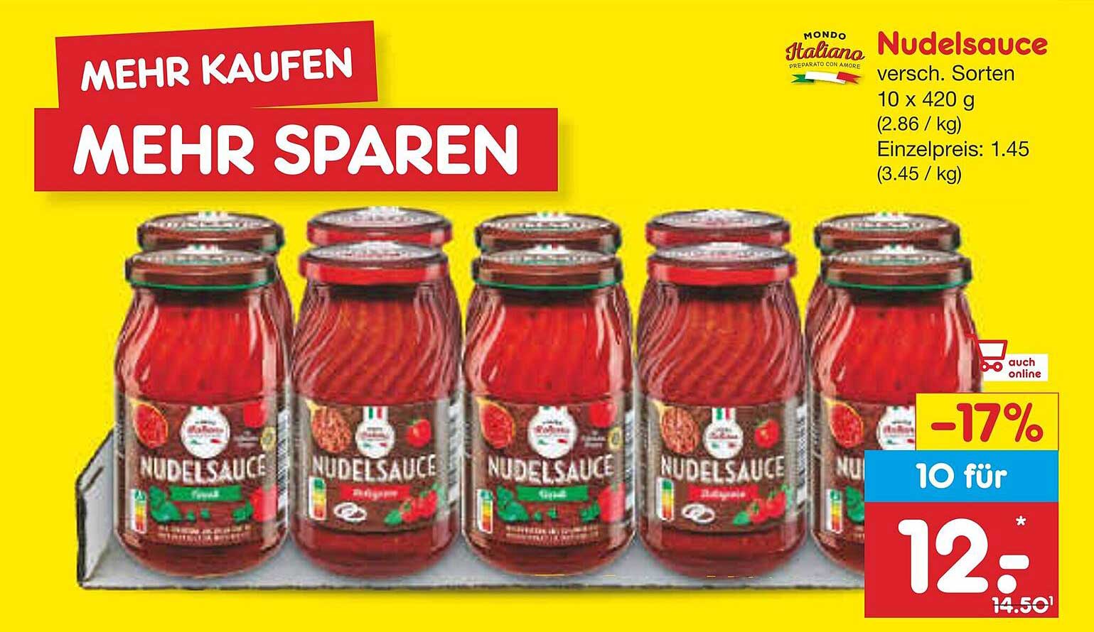 Nudelsauce Mondo Italiano - 10 x 420 g