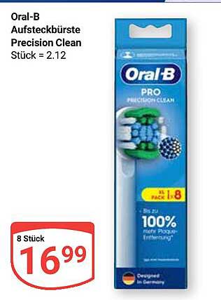 Oral-B Aufsteckbürste Precision Clean - 8 Stück