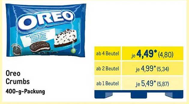 Oreo Crumbs 400-g-Packung