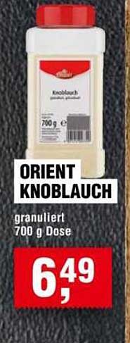 ORIENT KNOBLAUCH granulierter Knoblauch 700 g Dose
