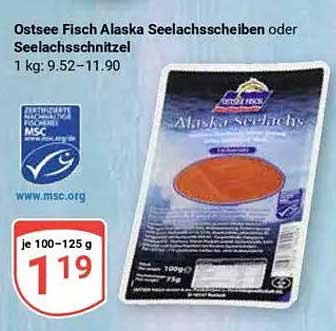 Ostsee Fisch Alaska Seelachs Scheiben oder Seelachs Schnitzel