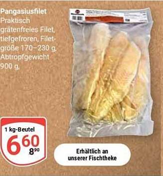 Pangasiusfilet - Praktisch grätenfreies Filet, tiefgefroren