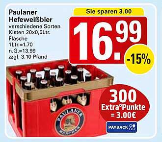 Paulaner Hefeweißbier verschiedene Sorten Kisten 20x0,5Ltr. Flasche