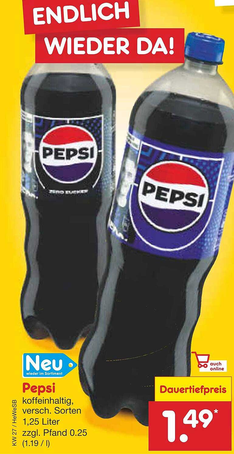 Pepsi 1,25 Liter - Erfrischung auf höchstem Niveau