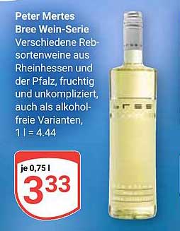 Peter Mertes Bree Wein-Serie - Verschiedene Rebsorten