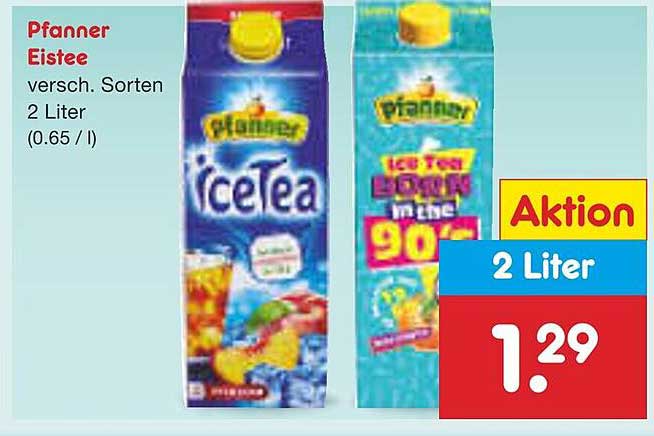 Pfanner Eistee, verschiedene Sorten, 2 Liter