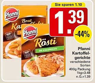 Pfanni Kartoffelgerichte verschiedene Sorten 400g