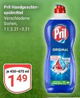 Pril Handgeschirrspülmittel - Verschiedene Sorten, je 450-675 ml