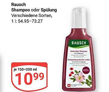 Rausch Shampoo oder Spülung 150-200 ml für nur 10,99 €