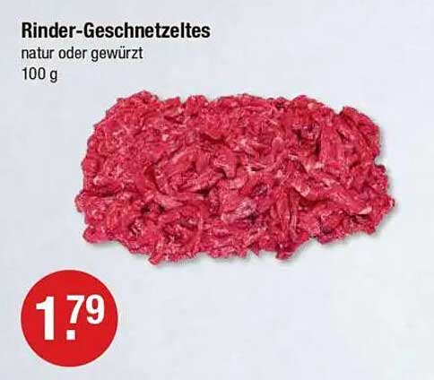 Rinder-Geschnetzeltes - natur oder gewürzt, 100 g