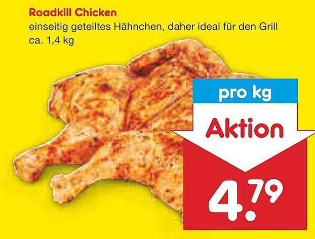 Roadkill Chicken - Einseitig geteiltes Hähnchen, ideal für den Grill