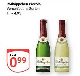 Rotkäppchen Piccolo - Verschiedene Sorten