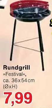 Rundgrill »Festival«, ca. 36x54cm (ØxH)