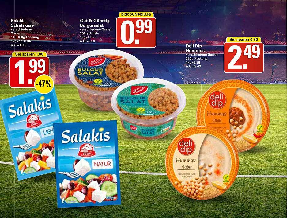 Salakis Schafskäse und Gut & Günstig Bulgursalat im Angebot