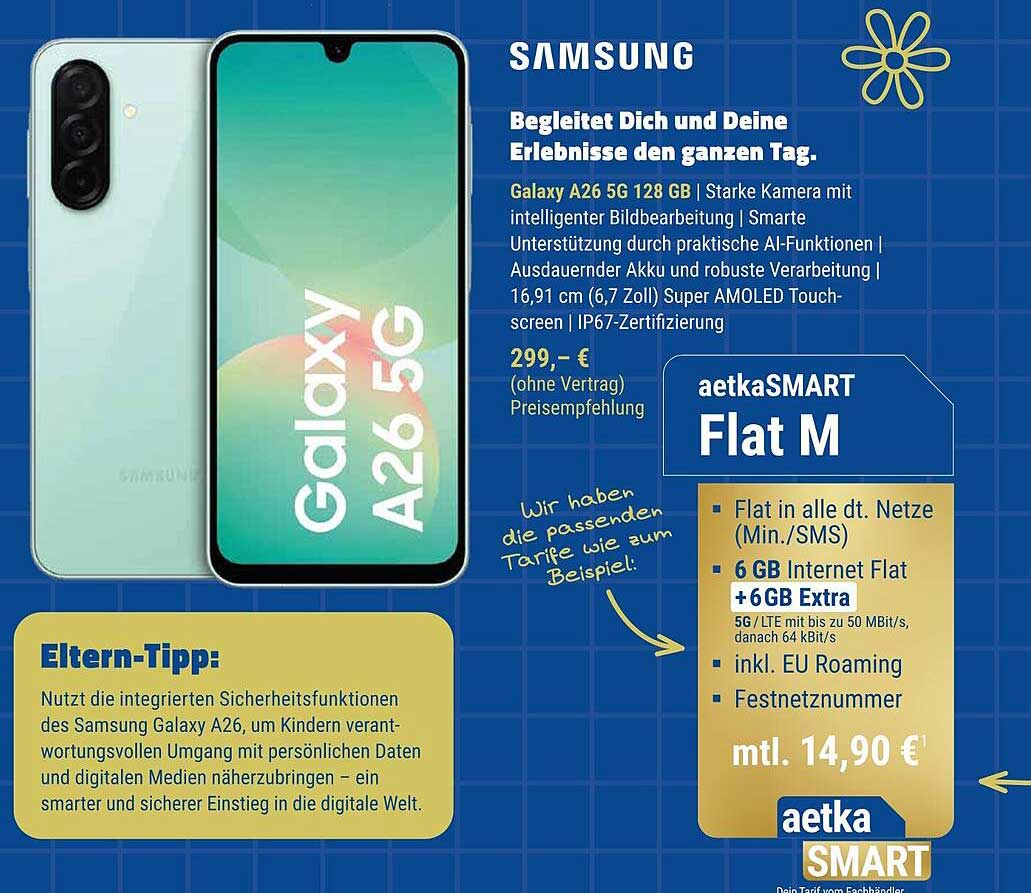 Samsung Galaxy A26 5G 128 GB - Starkes Smartphone zum Spitzenpreis