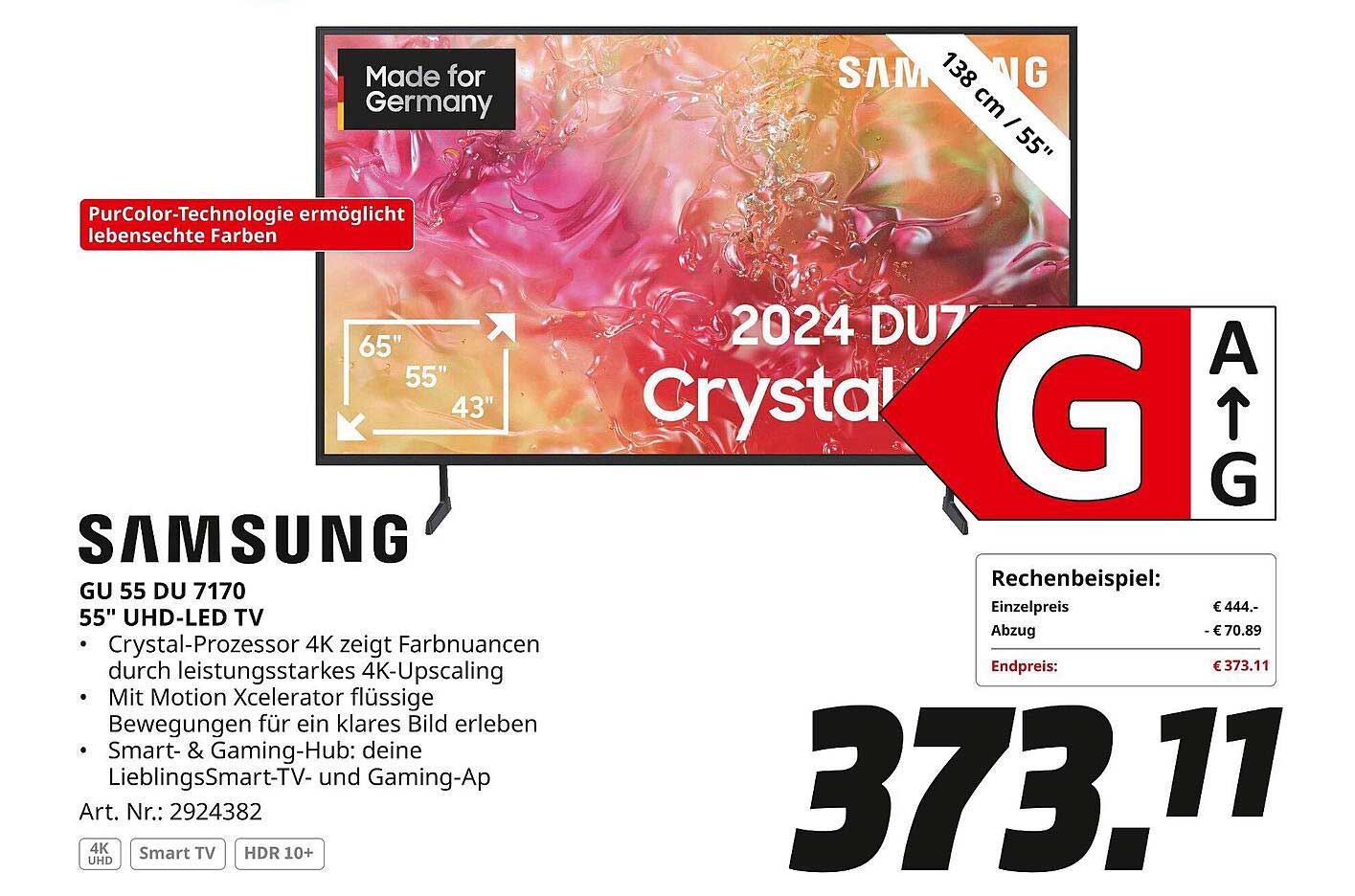 Samsung GU 55 DU 7170 55" UHD-LED TV