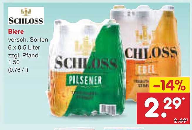 Schloss Bier 6 x 0,5 Liter – Verschiedene Sorten