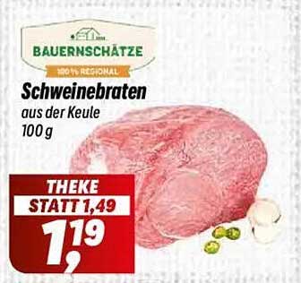 Schweinebraten aus der Keule 100 g