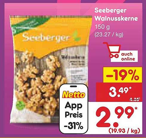 Seeberger Walnusskerne 150 g