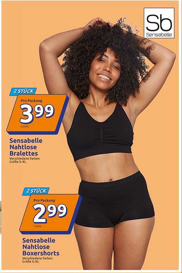 Sensabelle Nahtlose Bralettes und Boxershorts 2 Stück