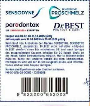 Sensodyne, Parodontax, Dr.BEST - Zahnfleisch Experten Angebot