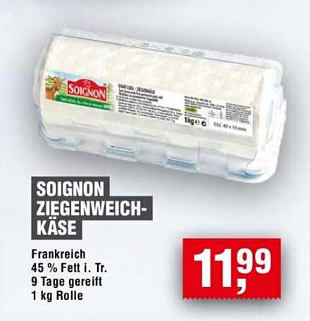 SOIGNON ZIEGENWEICH-KÄSE 1 kg Rolle