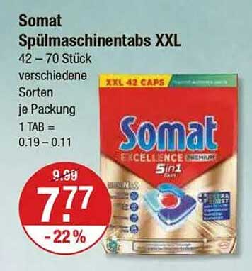 Somat Spülmaschinentabs XXL 42 – 70 Stück