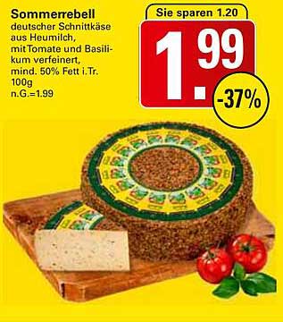 Sommerrebell - deutscher Schnittkäse aus Heumilch mit Tomate und Basilikum