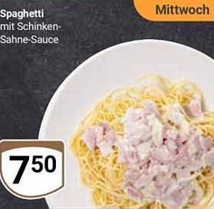 Spaghetti mit Schinken-Sahne-Sauce