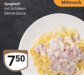 Spaghetti mit Schinken-Sahne-Sauce
