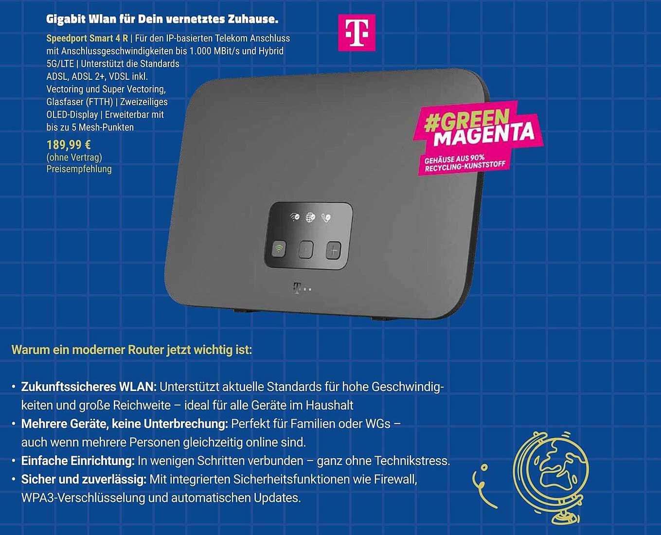 Speedport Smart 4 - Gigabit WLAN für Dein vernetztes Zuhause