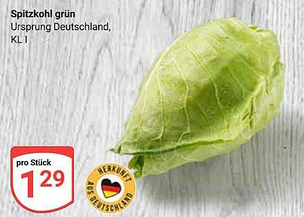 Spitzkohl grün - frisch aus Deutschland