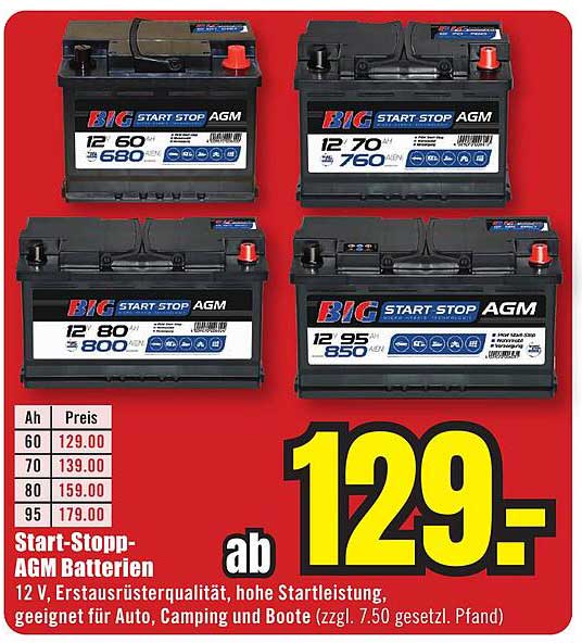 Start-Stopp-AGM Batterien