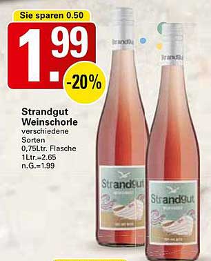 Strandgut Weinschorle verschiedene Sorten