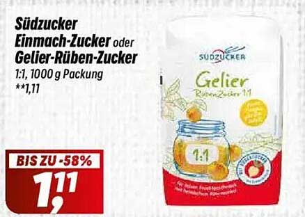 Südzucker Einmach-Zucker oder Gelier-Rüben-Zucker 1:1, 1000 g