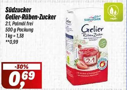 Südzucker Gelier-Rüben-Zucker 2:1 - 500 g Packung