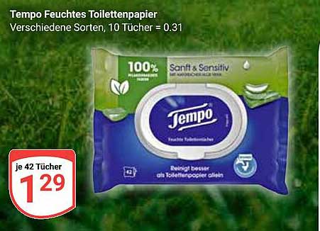 Tempo Feuchtes Toilettenpapier – Sanft & Sensitiv
