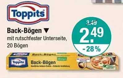 Toppits Back-Bögen, 20 Bögen, mit rutschfester Unterseite