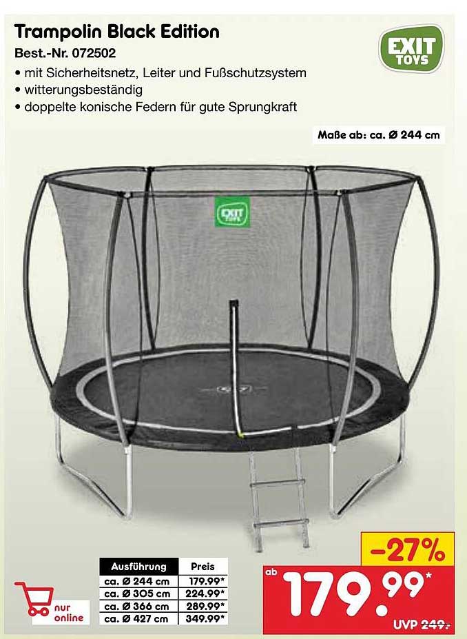 Trampolin Black Edition