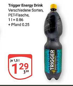 Trigger Energy Drink verschiedene Sorten, PET-Flasche, 1,5 l