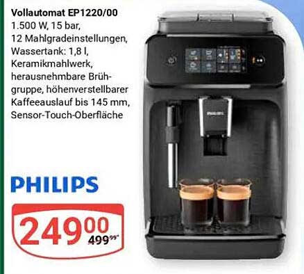 Vollautomat EP1220/00 von Philips - Kaffee auf Knopfdruck