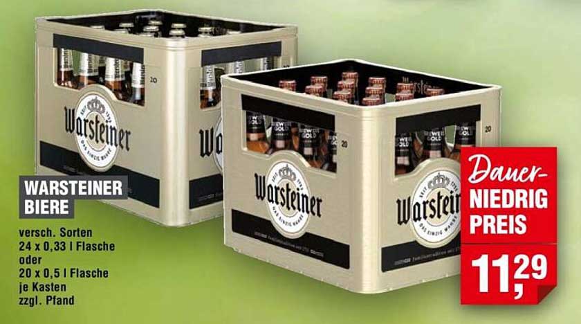 WARSTEINER Biere – verschiedene Sorten im praktischen Kasten