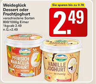 Weideglück Dessert oder Fruchtjoghurt - verschiedene Sorten