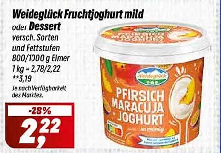 Weideglück Fruchtjoghurt mild oder Dessert