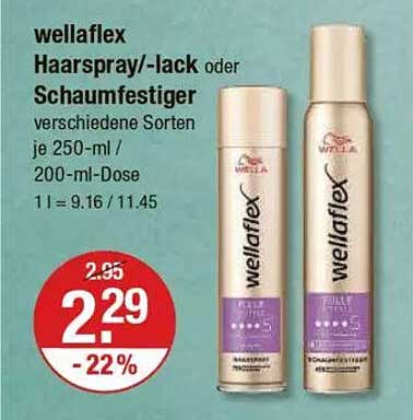 wellaflex Haarspray-/lack oder Schaumfestiger verschiedene Sorten je 250-ml / 200-ml-Dose