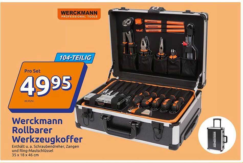 Werckmann Rollbarer Werkzeugkoffer 104-teilig