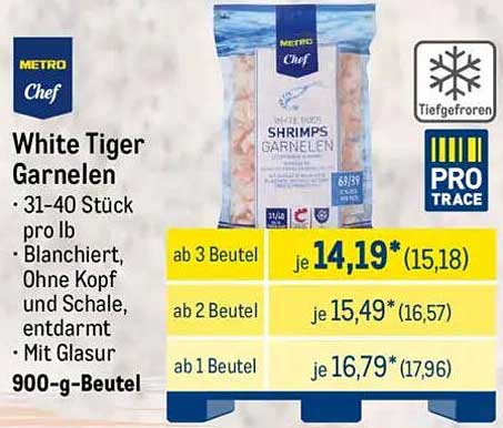 White Tiger Garnelen 900-g-Beutel